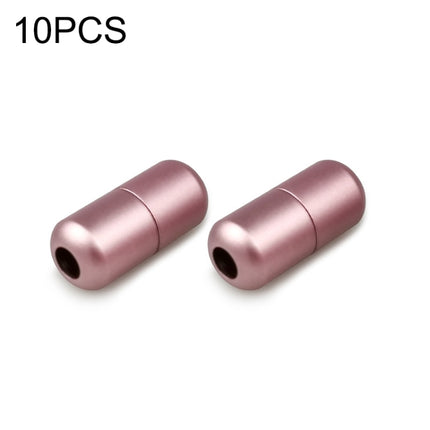 10 PCS Aluminum Metal Capsule Buckle Non Binding Shoe Lace Accessories (Pink)-garmade.com