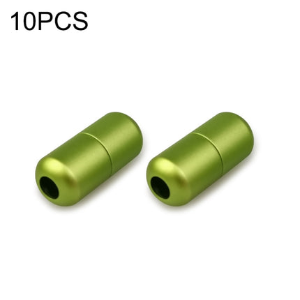 10 PCS Aluminum Metal Capsule Buckle Non Binding Shoe Lace Accessories (Green)-garmade.com