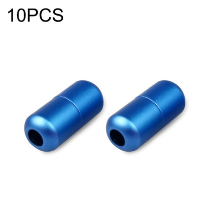 10 PCS Aluminum Metal Capsule Buckle Non Binding Shoe Lace Accessories (Blue)-garmade.com