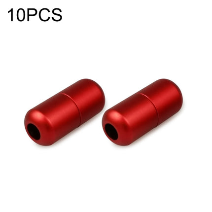 10 PCS Aluminum Metal Capsule Buckle Non Binding Shoe Lace Accessories (Red)-garmade.com
