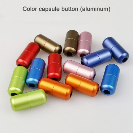 10 PCS Aluminum Metal Capsule Buckle Non Binding Shoe Lace Accessories (Brown)-garmade.com