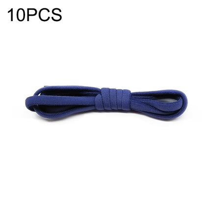 10 PCS Stretch Spandex Non Binding Elastic Shoe Laces (Navy Blue)-garmade.com