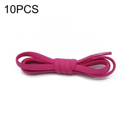 10 PCS Stretch Spandex Non Binding Elastic Shoe Laces (Rose Red)-garmade.com