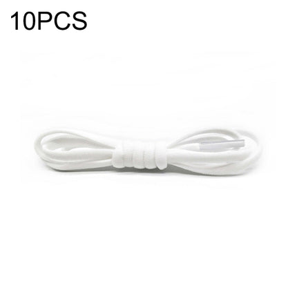 10 PCS Stretch Spandex Non Binding Elastic Shoe Laces (White)-garmade.com