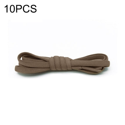 10 PCS Stretch Spandex Non Binding Elastic Shoe Laces (Brown)-garmade.com