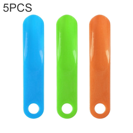 5 PCS 019 Plastic Shoehorn Household Shoes Auxiliary Shoe Puller, Specification: Vertical, Color Random Delivery-garmade.com