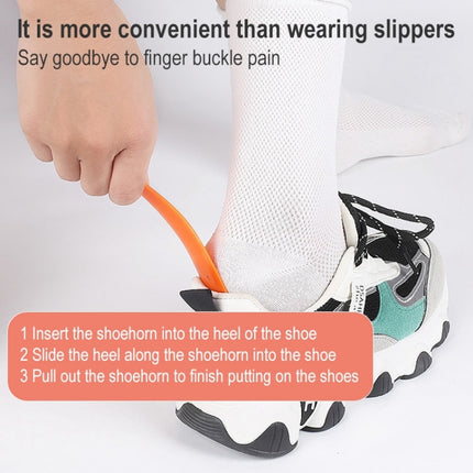 5 PCS 019 Plastic Shoehorn Household Shoes Auxiliary Shoe Puller, Specification: Vertical, Color Random Delivery-garmade.com