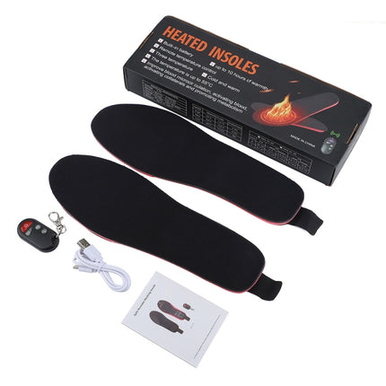 Rechargeable Electric Heating Insole Wireless Remote Control Smart Thermal Insole,Size:Medium(34-40 Size)-garmade.com