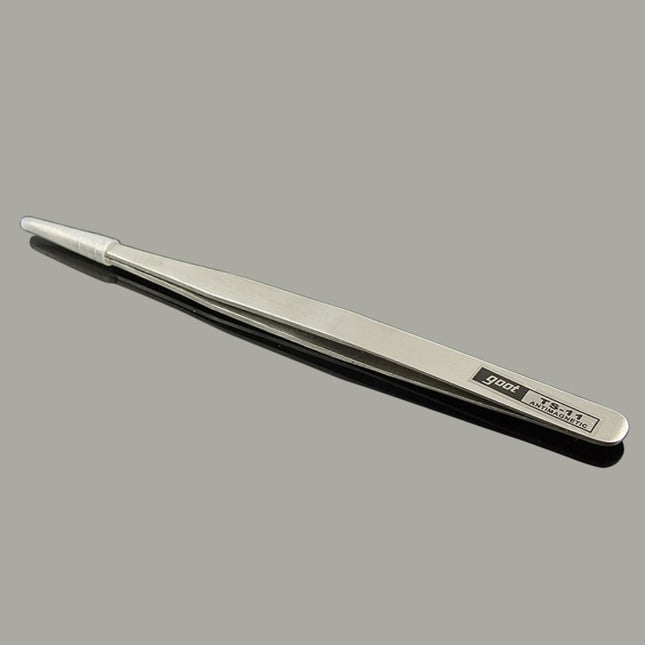 Gooi TS-11 Steel Straight Tweezers (Silver)-garmade.com