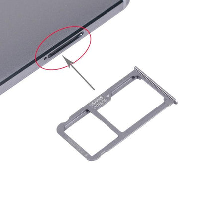 For Huawei Mate 8 Nano SIM + Micro SD / Nano SIM Card Tray Grey-garmade.com