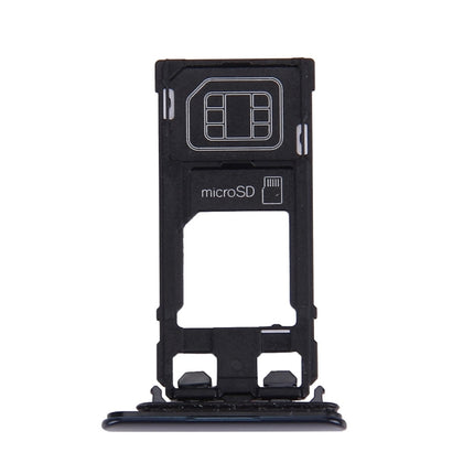 SIM Card Tray + Micro SD Card Tray for Sony Xperia XZ (Single SIM Version) (Dark Blue)-garmade.com