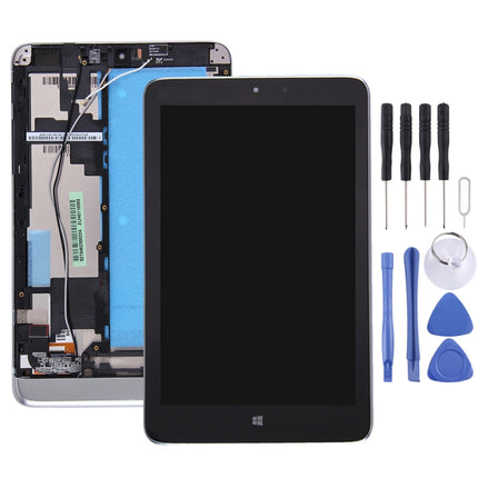 LCD Screen and Digitizer Full Assembly with Frame for Lenovo Miix 2 8 inch(Black)-garmade.com