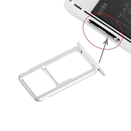 For Huawei P9 Nano SIM + Micro SD / Nano SIM Card Tray Silver-garmade.com