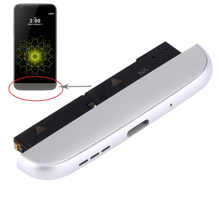 (Charging Dock + Microphone + Speaker Ringer Buzzer) Module for LG G5 / VS987 (US Version)(Silver)-garmade.com