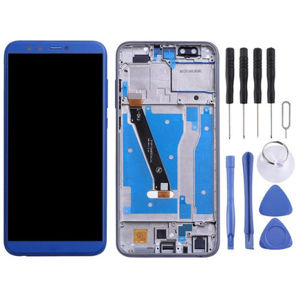 LCD Screen and Digitizer Full Assembly with Frame for Huawei Honor 9 Lite(Blue)-garmade.com