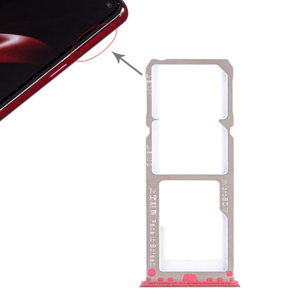 2 x SIM Card Tray + Micro SD Card Tray for OPPO A3(Red)-garmade.com
