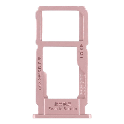 SIM Card Tray + SIM Card Tray / Micro SD Card Tray for OPPO R11 Plus(Rose Gold)-garmade.com