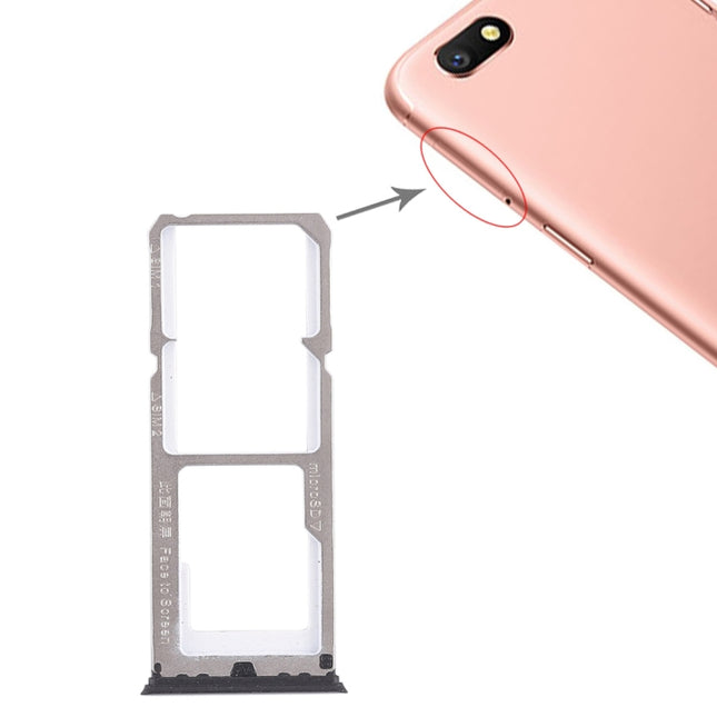 2 x SIM Card Tray + Micro SD Card Tray for OPPO A77(Black)-garmade.com
