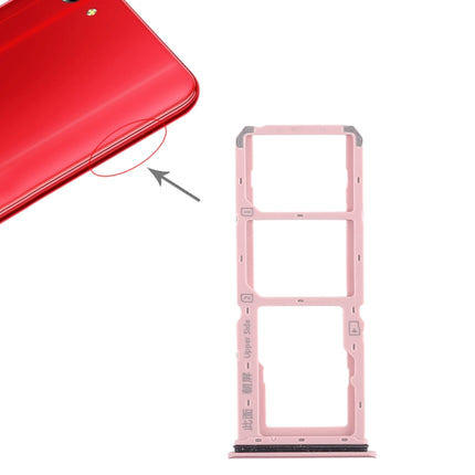 2 x SIM Card Tray + Micro SD Card Tray for Vivo Y83(Red)-garmade.com