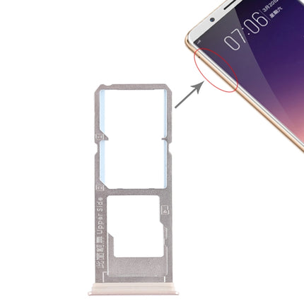 2 x SIM Card Tray + Micro SD Card Tray for Vivo Y79(Gold)-garmade.com