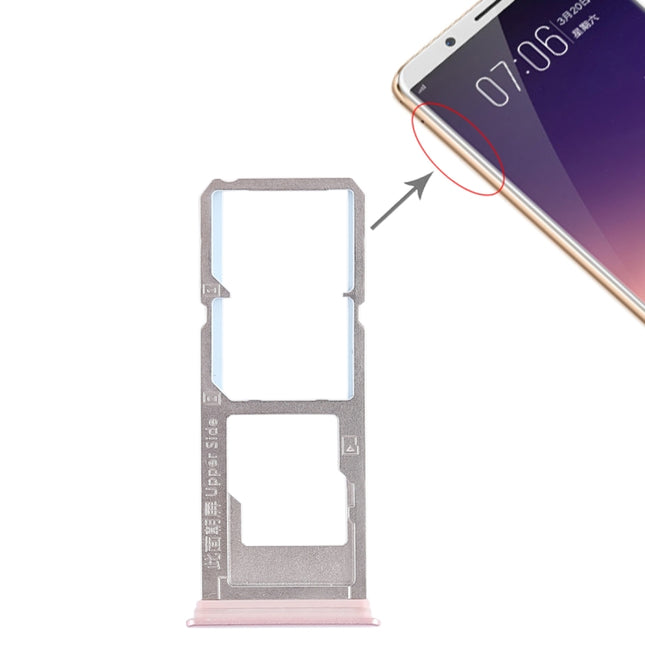 2 x SIM Card Tray + Micro SD Card Tray for Vivo Y79(Rose Gold)-garmade.com