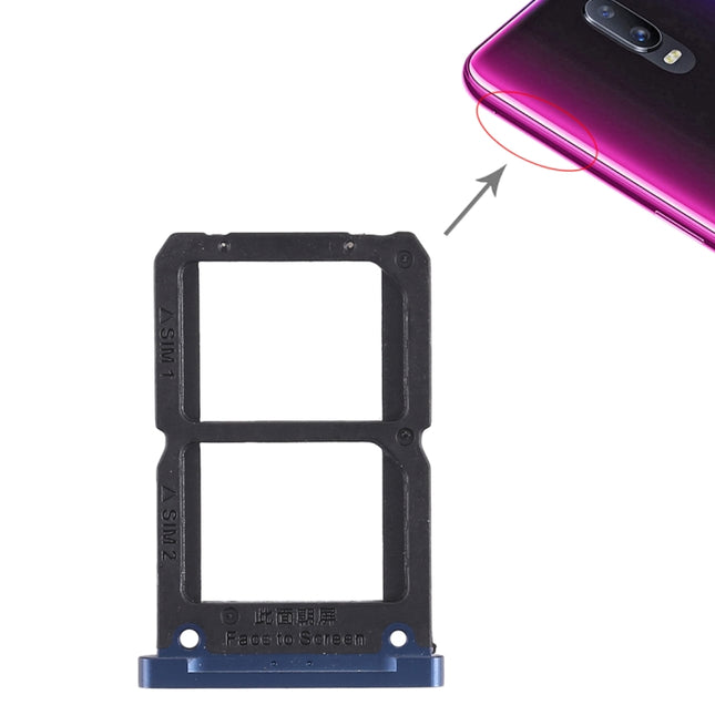 2 x SIM Card Tray for OPPO R17(Blue)-garmade.com