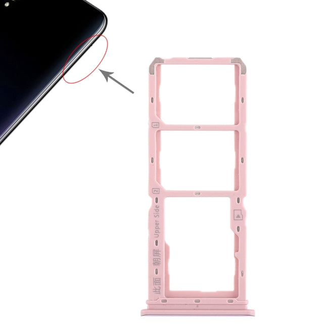 2 x SIM Card Tray + Micro SD Card Tray for Vivo Y97(Rose Gold)-garmade.com