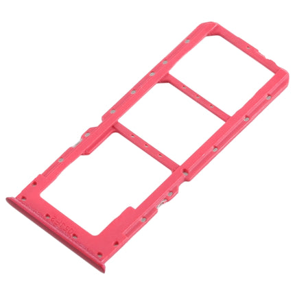 2 x SIM Card Tray + Micro SD Card Tray for OPPO A5 / A3s(Red)-garmade.com