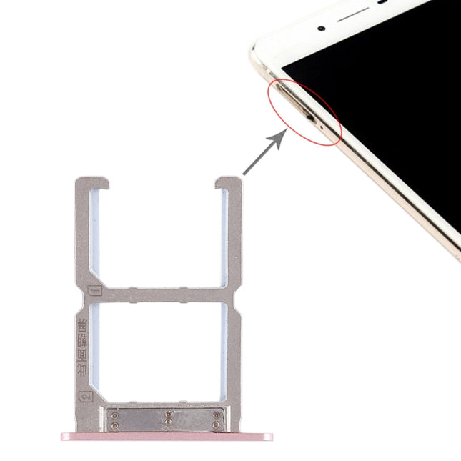 2 x SIM Card Tray for Vivo X6S(Rose Gold)-garmade.com