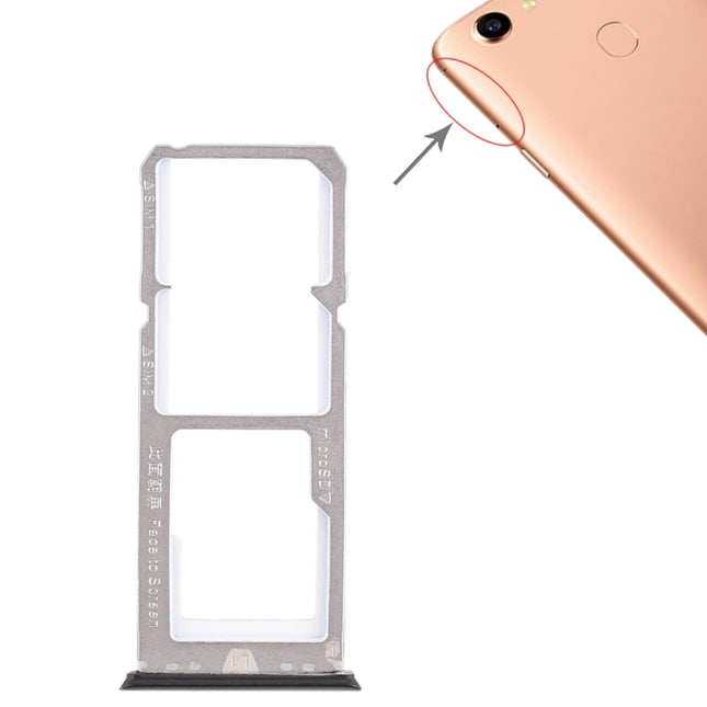 2 x SIM Card Tray + Micro SD Card Tray for OPPO A79(Black)-garmade.com