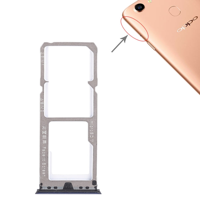 2 x SIM Card Tray + Micro SD Card Tray for OPPO A79(Blue)-garmade.com