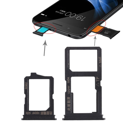 2 x SIM Card Tray + Micro SD Card Tray for Vivo Y66(Black)-garmade.com
