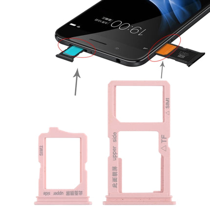 2 x SIM Card Tray + Micro SD Card Tray for Vivo Y66(Rose Gold)-garmade.com