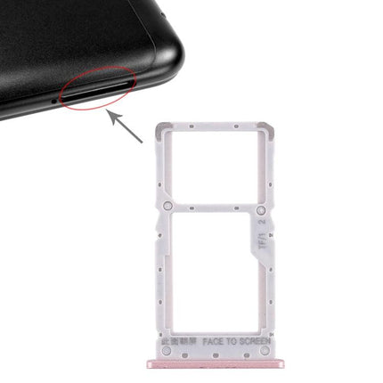 SIM Card Tray + SIM Card Tray / Micro SD Card Tray for Xiaomi Redmi Note 6 Pro Rose Gold-garmade.com