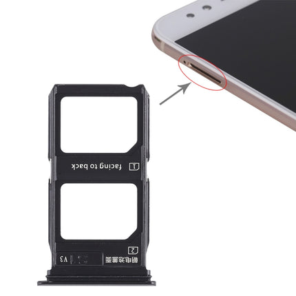 2 x SIM Card Tray for Vivo X9 Plus(Black)-garmade.com