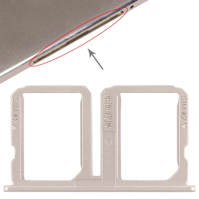 2 x SIM Card Tray for Vivo Xplay5(Gold)-garmade.com