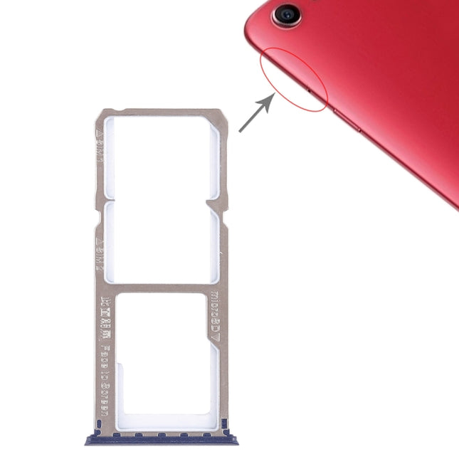2 x SIM Card Tray + Micro SD Card Tray for OPPO A1(Blue)-garmade.com