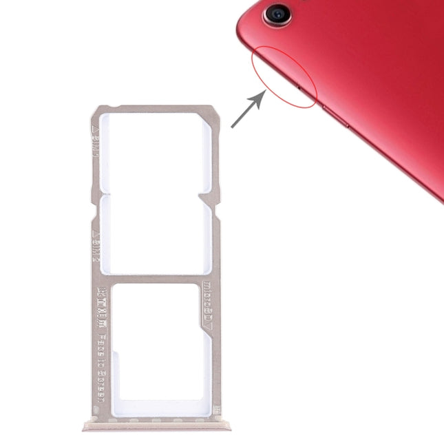 2 x SIM Card Tray + Micro SD Card Tray for OPPO A1(Rose Gold)-garmade.com