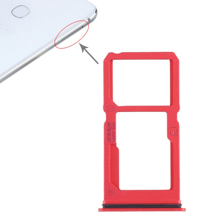 SIM Card Tray + SIM Card Tray / Micro SD Card Tray for Vivo X21i(Red)-garmade.com