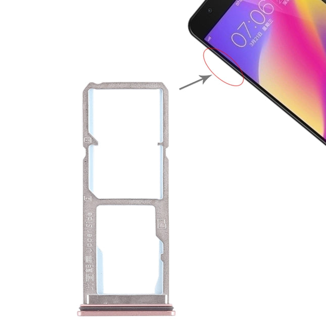 2 x SIM Card Tray + Micro SD Card Tray for Vivo Y69(Rose Gold)-garmade.com