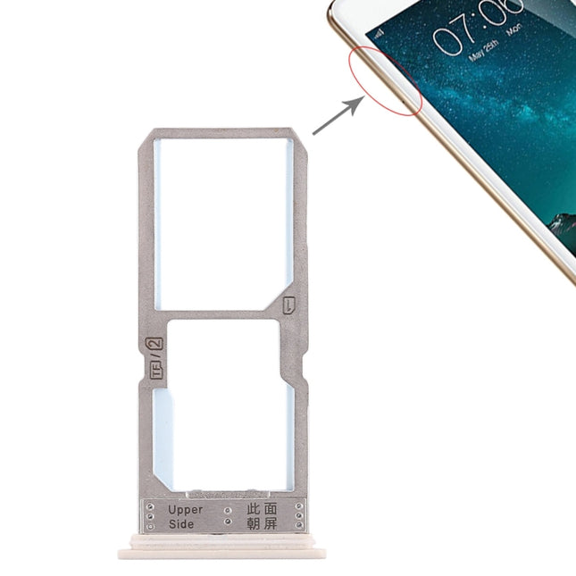 SIM Card Tray + SIM Card Tray / Micro SD Card Tray for Vivo Y67(Gold)-garmade.com