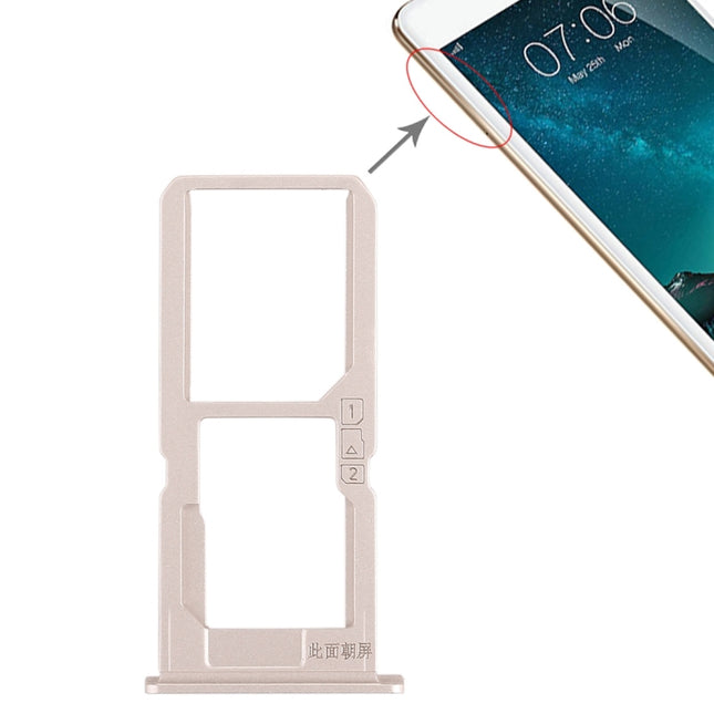 SIM Card Tray + SIM Card Tray / Micro SD Card Tray for Vivo V3Max(Gold)-garmade.com