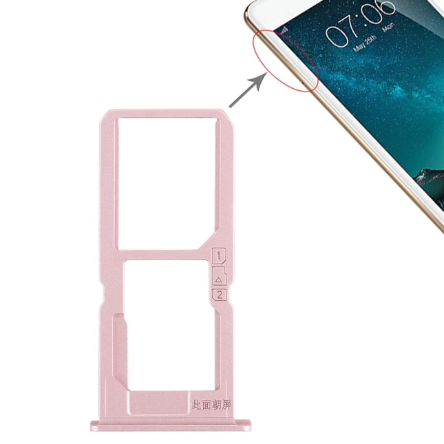 SIM Card Tray + SIM Card Tray / Micro SD Card Tray for Vivo V3Max(Rose Gold)-garmade.com