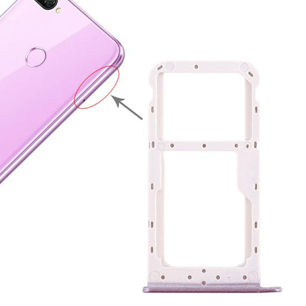 SIM Card Tray + SIM Card Tray / Micro SD Card Tray for Huawei Honor 9i (Purple)-garmade.com
