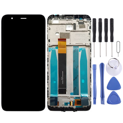 LCD Screen and Digitizer Full Assembly with Frame for Meizu M8c / M809L (Black)-garmade.com