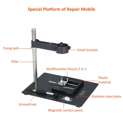 Kaisi F-202 Mobile Phone Laptop BGA Rework Reballing Station Hot Air Gun Clamp-garmade.com