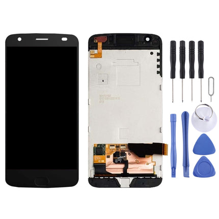 LCD Screen and Digitizer Full Assembly with Frame for Motorola Moto Z2 Force XT1789 (Black)-garmade.com