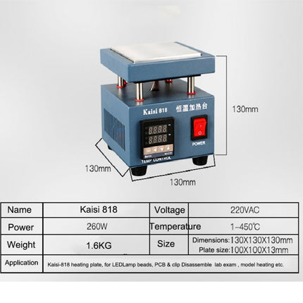 Kaisi 818 Heating Station Constant Temperature Heating Plate, EU Plug-garmade.com