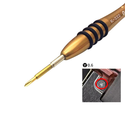 Kaisi K-222 Precision Screwdrivers Professional Repair Opening Tool for Mobile Phone Tablet PC (Y shape: 0.6)-garmade.com