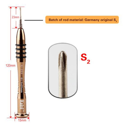 Kaisi K-222 Precision Screwdrivers Professional Repair Opening Tool for Mobile Phone Tablet PC (Y shape: 0.6)-garmade.com